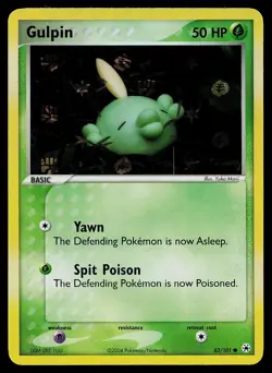 Pokemon Card - Gulpin Hidden Legends 62/101 Reverse Holo - Image 1