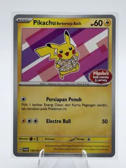 Pokemon Card TCG Pikachu Batik Set Indonesia - Pikachu Berkemeja Batik Exclusive - Image 1