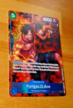 ONE PIECE ENGLISH CARD HOLO GAME CARTE Portgas.D.Ace TR OP08-052 EN NEUF - Image 1