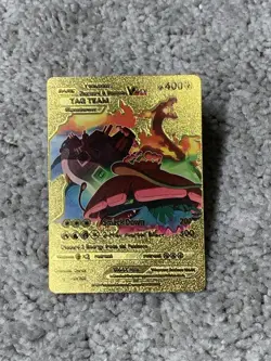 Pokemon Venusaur, Charizard & Blastoise VMax Tag Team Gold Foil Fan Art Card NM - Image 1