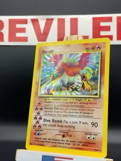 Ho-Oh #7/64 Pokemon Neo Revelation Unlimited 2000 Holo Foil Rare Card - HP - Image 2
