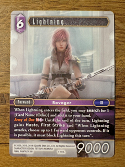 Final Fantasy TCG Opus 1 - Lightning 1-141L *NON-FOIL* Legend Trading Card FF13 - Image 1
