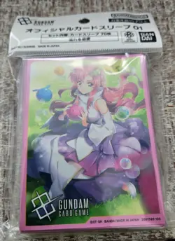 Bandai Gundam Card Game Official Card Sleeves 01 Overflowing Affection 70pcs - Image 1