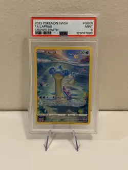2023 POKEMON SWORD & SHIELD CROWN ZENITH #GG05 FULL ART/LAPRAS PSA 9 - Image 1