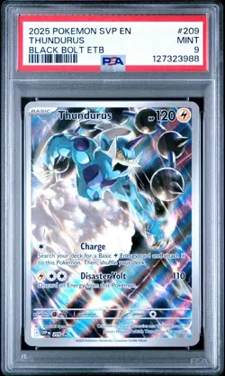 2025 POKEMON SVP EN-SV BLACK STAR PROMO #209 THUNDURUS PSA 9 - Image 1