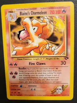 Pokemon Gym Challenge Blaine’s Charmeleon 31/132 Unlimited - Image 1