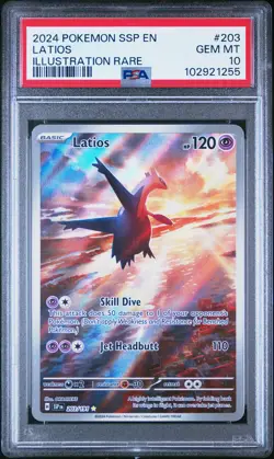 2024 POKEMON SSP EN-SURGING SPARKS ILLUSTRATION RARE #203 LATIOS PSA 10 - Image 1