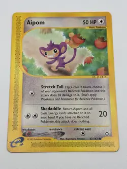 Aipom 67/147 - Aquapolis SET Regular Common - Pokemon TCG LP - Image 2