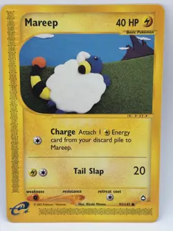 Pokemon TCG Aquapolis Set Mareep Card 93/147 Common Regular NM - Image 1
