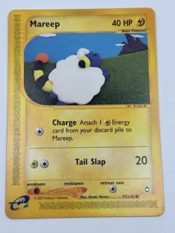 Pokemon TCG Aquapolis Set Mareep Card 93/147 Common Regular NM - Image 2
