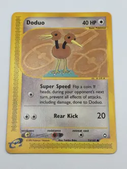 Doduo 73/147 Pokemon TCG Aquapolis Set Regular Common LP - Image 2
