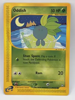 Oddish 97/147 Pokemon TCG Aquapolis Set Regular Common LP - Image 1