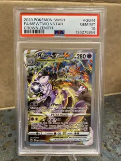 Pokemon Mewtwo VSTAR GG44/GG70 Crown Zenith: Galarian Gallery Holo PSA 10 - Image 1