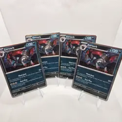 4x Zoroark 062 White Flare Holo Regular Play Set Pokemon TCG Set Of 4 - Image 1