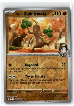 2025 Scarlet & Violet Series - Destined Rivals Ethan's Sudowoodo #93 Common - Image 1