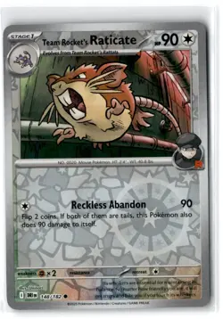 2025 Scarlet & Violet Series - Destined Rivals Team Rocket's Raticate #148 - Image 1