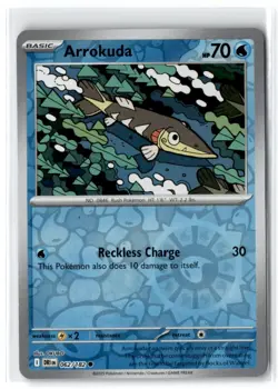 2025 Scarlet & Violet Series - Destined Rivals Arrokuda #62 Common Reverse Holo - Image 1