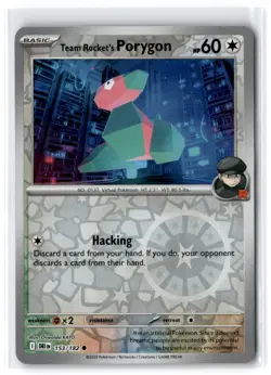 2025 Scarlet & Violet Series - Destined Rivals Team Rocket's Porygon #153 Common - Image 1
