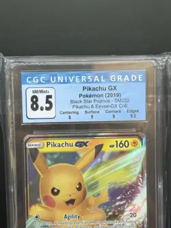 Pikachu GX SM232 Pokemon 2019 Black Star Promos (Graded) CGC 8.5 NM-MT - Image 2