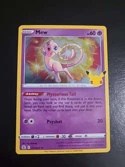 Mew 011/025 Holo Pokemon TCG Celebrations 25th Anniversary Set 2021 NM - Image 1