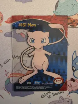 Mew PC7 Topps Pokemon TV Animated Edition Clear DMG - Image 2