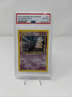 2000 Pokemon Neo Genesis Slowking Holo First Edition #14 PSA 8 With Swirl!!! - Image 1