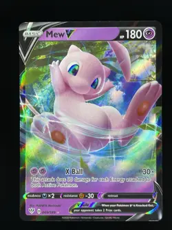 Mew V ULTRA RARE 069/189 Pokemon SWSH Darkness Ablaze Holo NM - Image 1