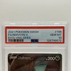 Psa 10 2021 Pokemon Evolving Skies Noivern V Alt Art #196 - Image 4