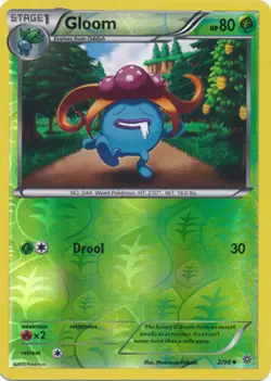 Pokemon - Gloom - 2/98 - Uncommon - Reverse Holo - XY - Ancient Origins - NM - Image 1