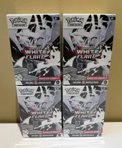 Pokemon TCG Scarlet & Violet White Flare Booster Bundle - LOT OF 4 - Image 1