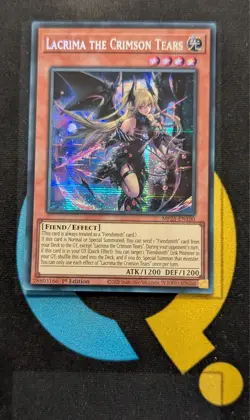 MP25-EN100 Lacrima the Crimson Tears Prismatic Secret Rare 1st Edition YuGiOh - Image 1