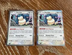 (2) Hop's Snorlax 117/159 Holo Rare Journey Together Pokemon Cards TCG NM - Image 1