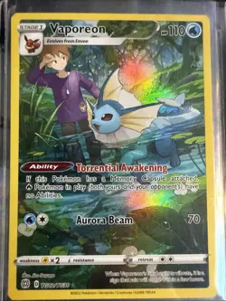 Pokemon Vaporeon TCG TG02/TG30 Swsh09 Trainer Gallery Card Brilliant Stars MINT - Image 1