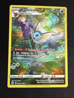 Pokemon Vaporeon TCG TG02/TG30 Swsh09 Trainer Gallery Card Brilliant Stars MINT - Image 2