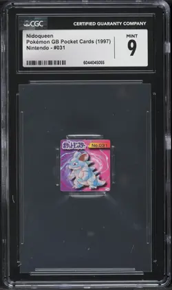 1997 Pokemon Japanese Nintendo GB Pocket Cards Nidoqueen #31 CGC 9 MINT - Image 1