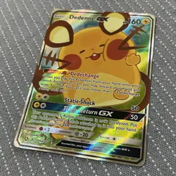 Pokemon TCG Dedenne GX Unbroken Bonds Holo Card 195/214 Full Art Ultra Rare - Image 2