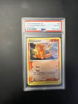 Pokemon TCG Charmander 98/97 EX Dragon 2003 Secret Rare Card PSA6 - Image 1