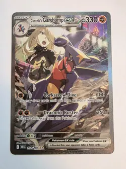 Pokemon TCG Cynthia's Garchomp EX SIR Destined Rivals Card 232/182 - Image 1