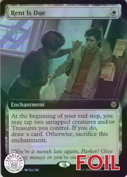 MTG Rent Is Due (Extended Art) (247) | NM Foil | Spider-Man {SPM} - Image 1