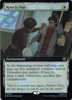MTG Rent Is Due (Extended Art) (247) | NM Foil | Spider-Man {SPM} - Image 2