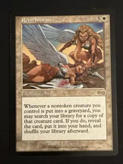 1x Remembrance (34) Urza's Saga MP MTG Magic the Gatehring x1 MKE - Image 1