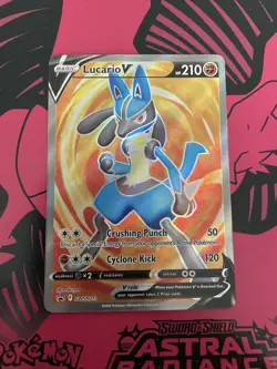 Pokemon TCG Lucario V SWSH Black Star Promos SWSH213 Holo Promo - Image 2