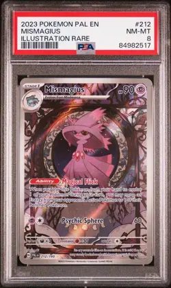 Pokemon TCG Mismagius 212/193 Sv02: Paldea Evolved Illustration Rare PSA 8 NM-MT - Image 1