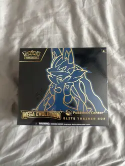 Pokemon TCG Mega Evolutions Elite Trainer Box Lucario Art Pokemon Center Sealed - Image 1