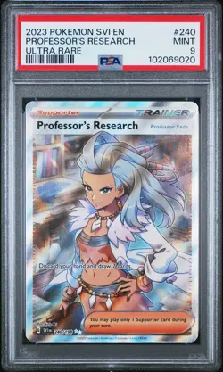 2023 POKEMON SVI EN-SCARLET & VIOLET ULTRA RARE #240 PROFESSOR'S RESEARCH PSA 9 - Image 1