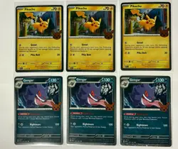 2024 Pokemon Trick Or Trade - Gengar 57/91 & Pikachu 018/91 Cosmos Holo 2024 - Image 1