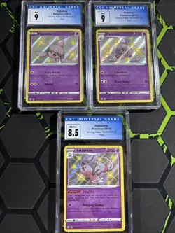 2021 Pokemon Shining Fates Hatenna Cgc 9 Hattrem Cgc 9 Hatterene Cgc 8.5 - Image 1