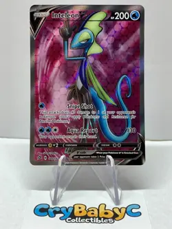 Pokemon Inteleon V 180/192 Rebel Clash Sword & Shield FULL ART - Image 1