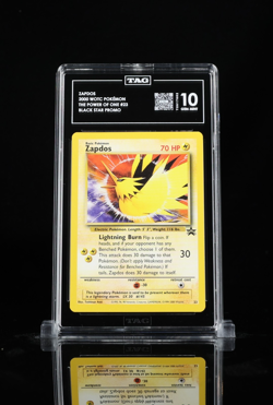 2000 POKEMON PROMO BLACK STAR TOSHINAO AOKI #23 ZAPDOS TAG 10 GEM MINT - Image 1