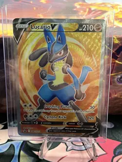 Pokemon TCG Lucario V SWSH Black Star Promos SWSH213 Holo Promo - Image 1